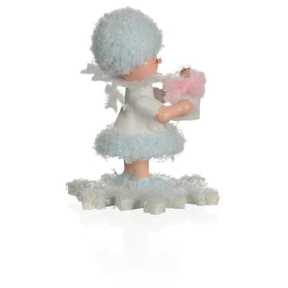 Kuhnert Woodturning Snowflake with Baby Girl - 5 cm