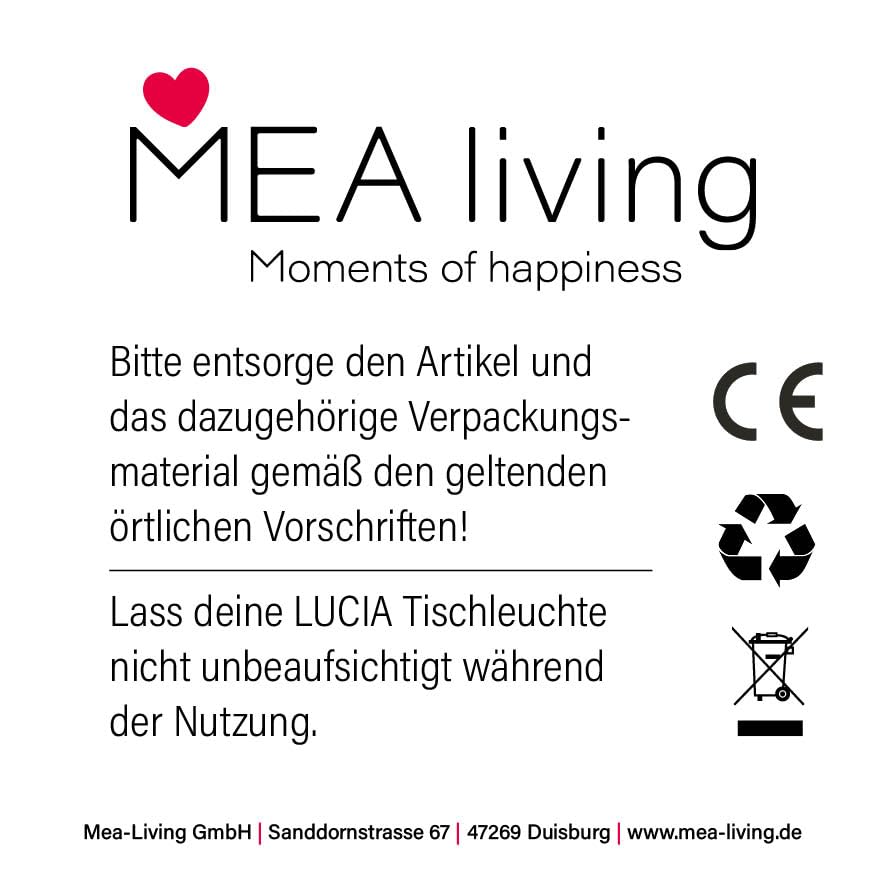 Mea-Living Lucia LAMPADA DA TAVOLO Cemento Ahoi