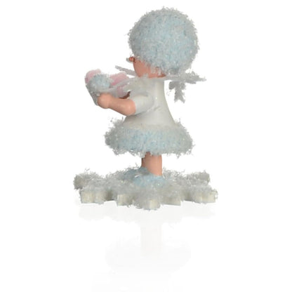 Kuhnert Woodturning Snowflake with Baby Girl - 5 cm