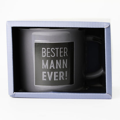 Vintage Coffee Mug | Ceramic Mug for Gifting | 400 ml | Best Man Ever!, White