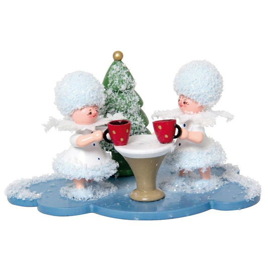 Drechslerei Kuhnert | Fiocco di neve su nuvola | Coppia al mercatino di Natale