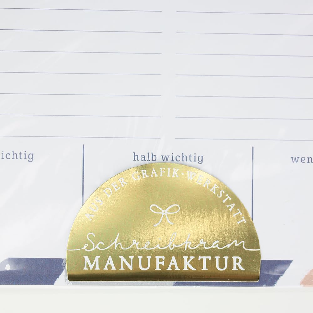 Grafik-Werkstatt Tages-To-Do-Block mit Goldveredelung | 50 Blatt | Zeit für Mutausbrüche