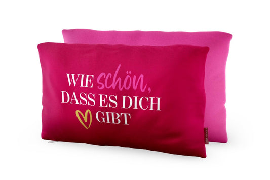 La Vida Cotton Cushion, "How lovely that you exist", Rectangular, 40 x 25 cm
