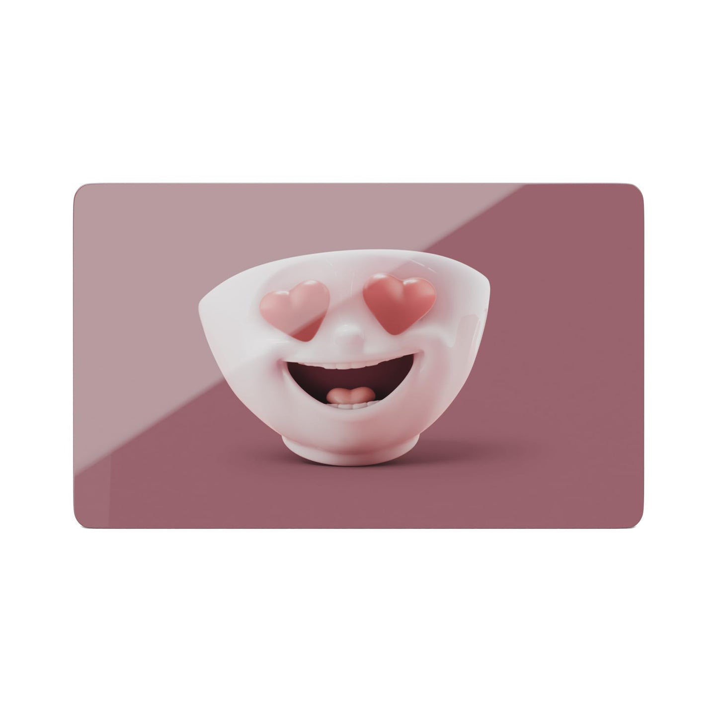 FIFTYEIGHT PRODUCTS / Tagliere per la colazione "Amore a prima vista" (Resopal, 23,4 cm x 14,3 cm, bianco e rosa, Made in Germany)