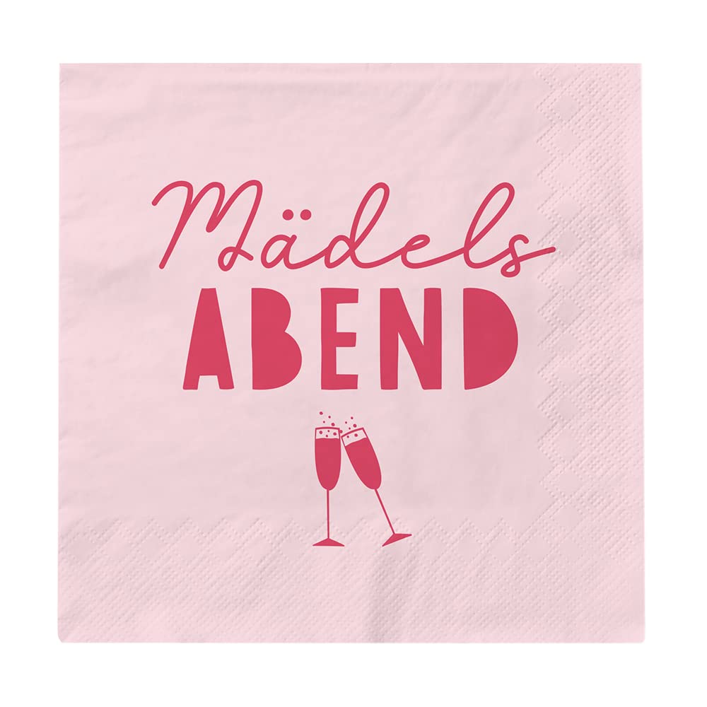 Grafik Werkstatt Napkins with Saying | 20 Pieces | 12.5 x 12.5 cm | pink | Girls' Night Out