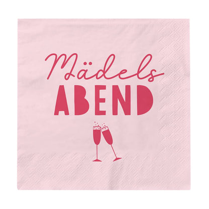 Grafik Werkstatt Napkins with Saying | 20 Pieces | 12.5 x 12.5 cm | pink | Girls' Night Out
