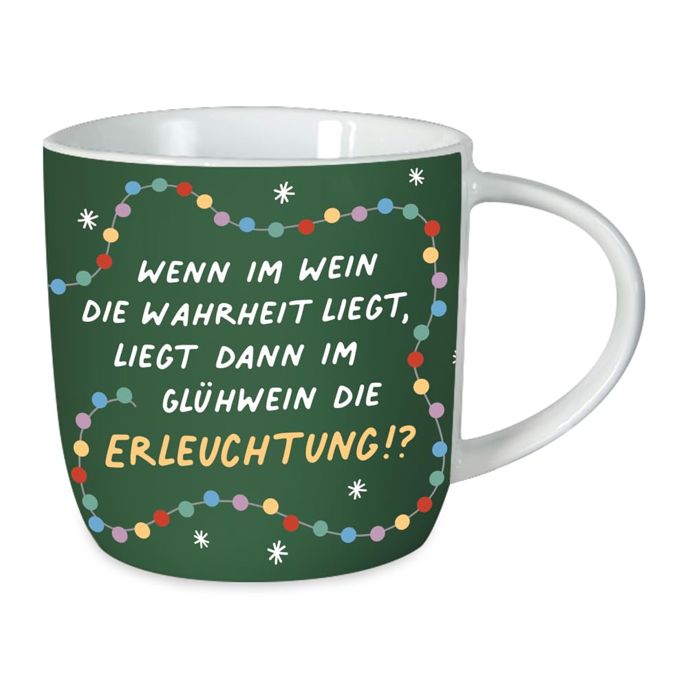 Graphics Workshop Coffee Mug with Saying 300 ml | Porcelain Mug | Christmas | Enlightenment