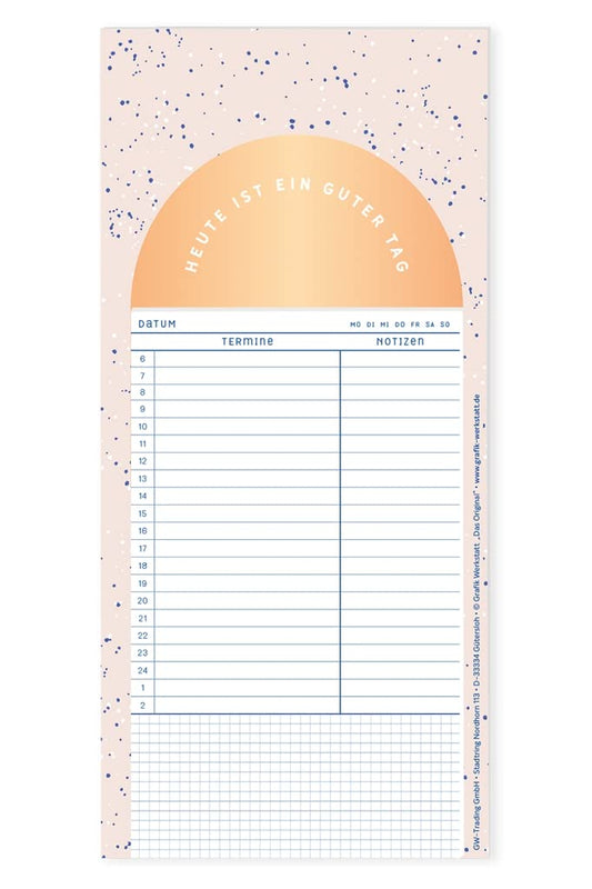 Graphics Workshop Magnetic Notepad with Gold Finish | Shopping List | 50 Sheets | Today is a good day