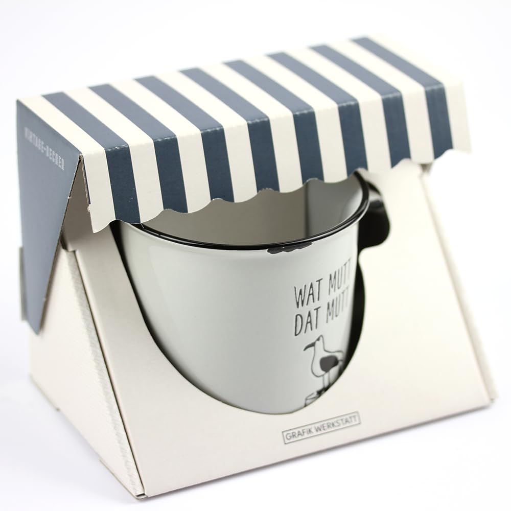 Vintage coffee mug | Ceramic gift mug | 400 ml | Maritime