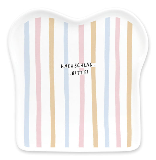 Graphics Workshop Toast Plate with Saying | Porcelain | More, please