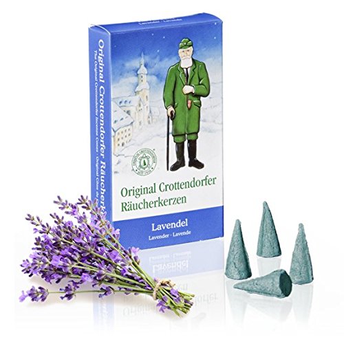 Original Crottendorfer Räucherkerzen - 4 Sorten in einem Set - verschiedene Düfte (Adventsduft, Winter-Orange, Waldmoos, Lavendel)