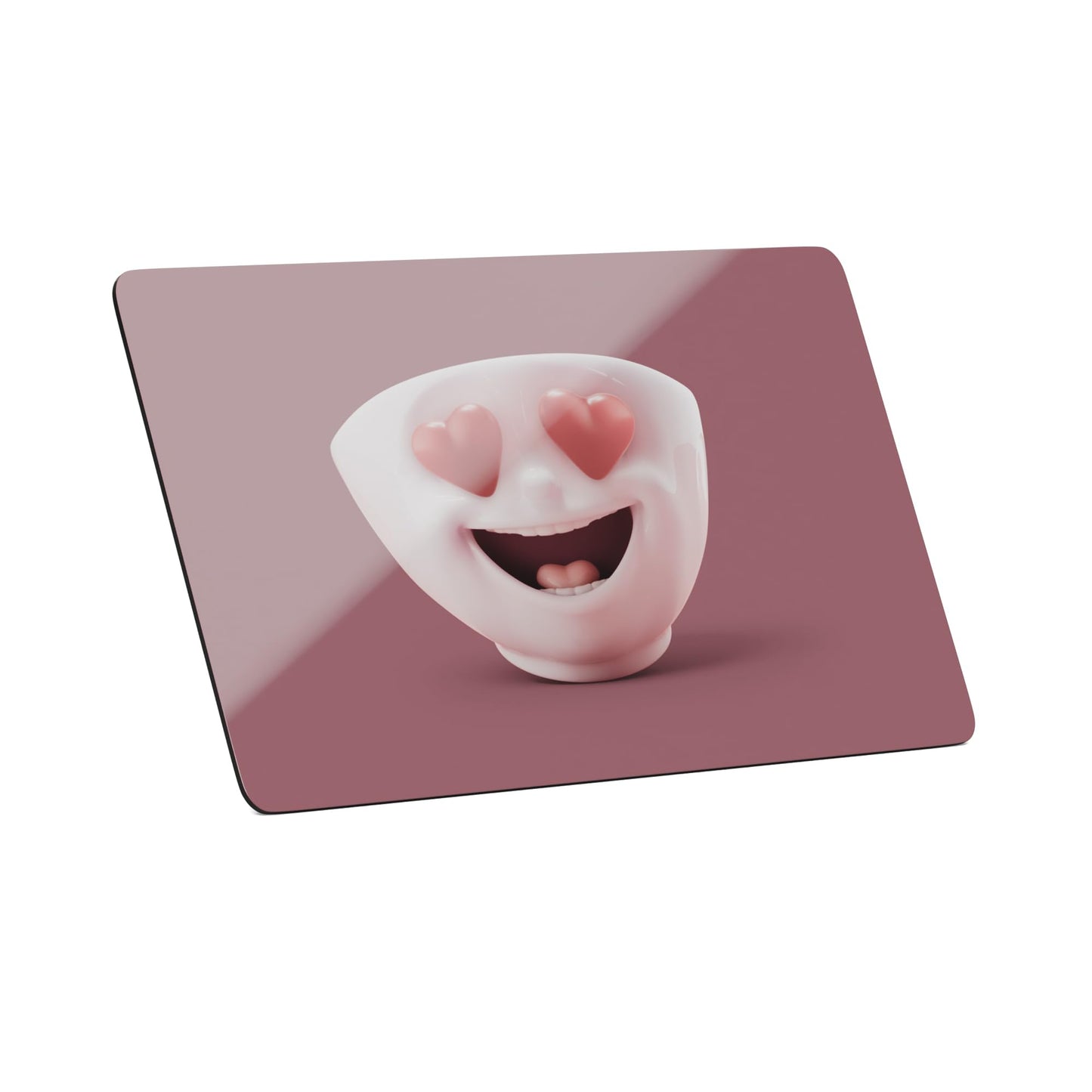 FIFTYEIGHT PRODUCTS / Tagliere per la colazione "Amore a prima vista" (Resopal, 23,4 cm x 14,3 cm, bianco e rosa, Made in Germany)