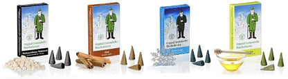 Crottendorfer Räucherkerzen set da 4 (4 x 24 pezzi) Incenso natalizio, Sogno d'inverno, Mela alla cannella, Miele di bosco