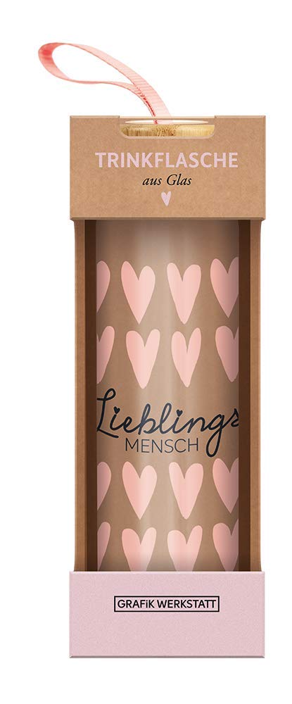Grafik Werkstatt Borraccia in vetro con frase divertente | con laccetto | 550 ml
