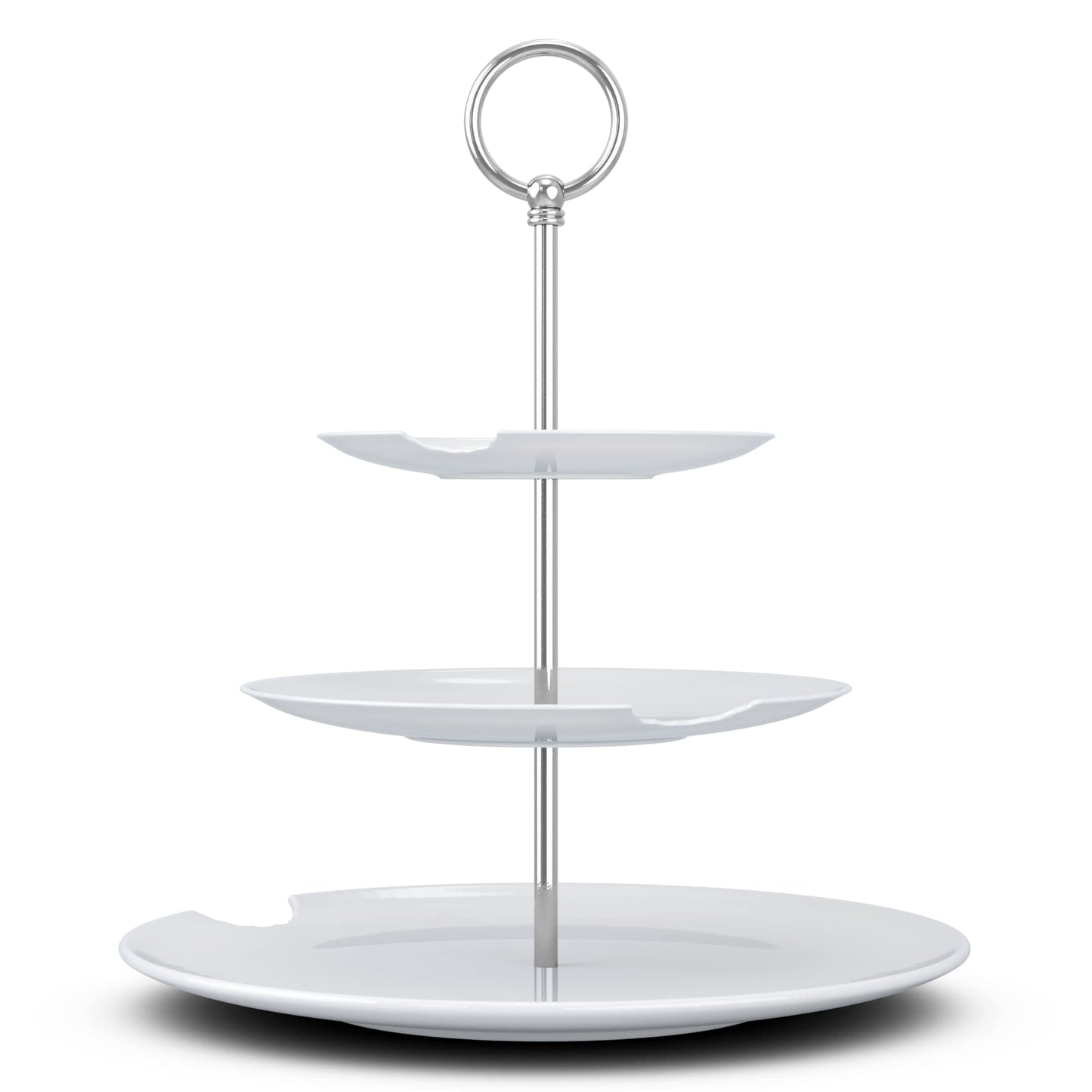 FIFTYEIGHT PRODUCTS / Food Temple - 3-tier (Porcelain, plate diameter 18-24 cm, white, Made in Germany)