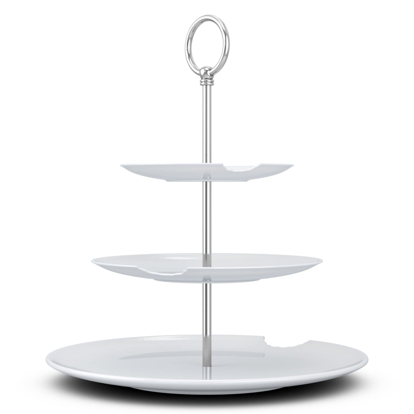 FIFTYEIGHT PRODUCTS / Food Temple - 3-tier (Porcelain, plate diameter 18-24 cm, white, Made in Germany)