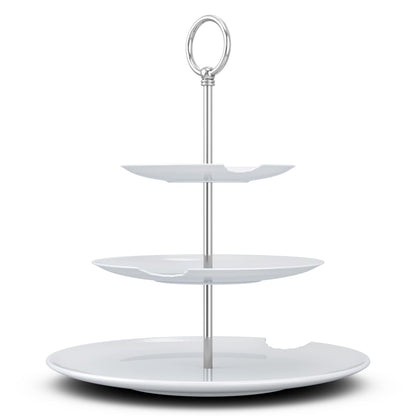 FIFTYEIGHT PRODUCTS / Food Temple - 3-tier (Porcelain, plate diameter 18-24 cm, white, Made in Germany)