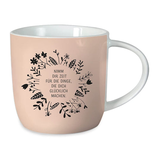 Graphics Workshop Coffee Mug with Saying 300 ml | Porcelain Mug | Take Your Time