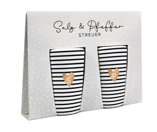 Graphic Workshop Salt and Pepper Shakers | S & P Set | Porcelain