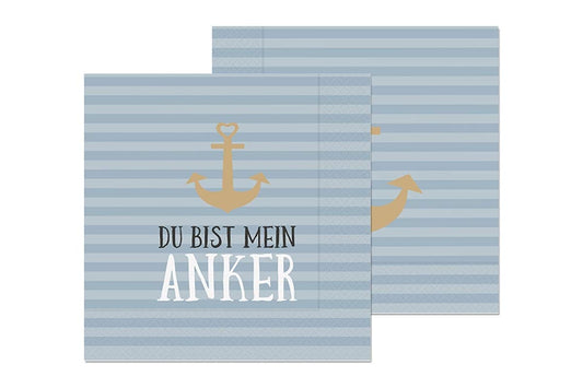 LaVida Napkins for You | 20 Pieces | 33x33 cm | You Are My Anchor