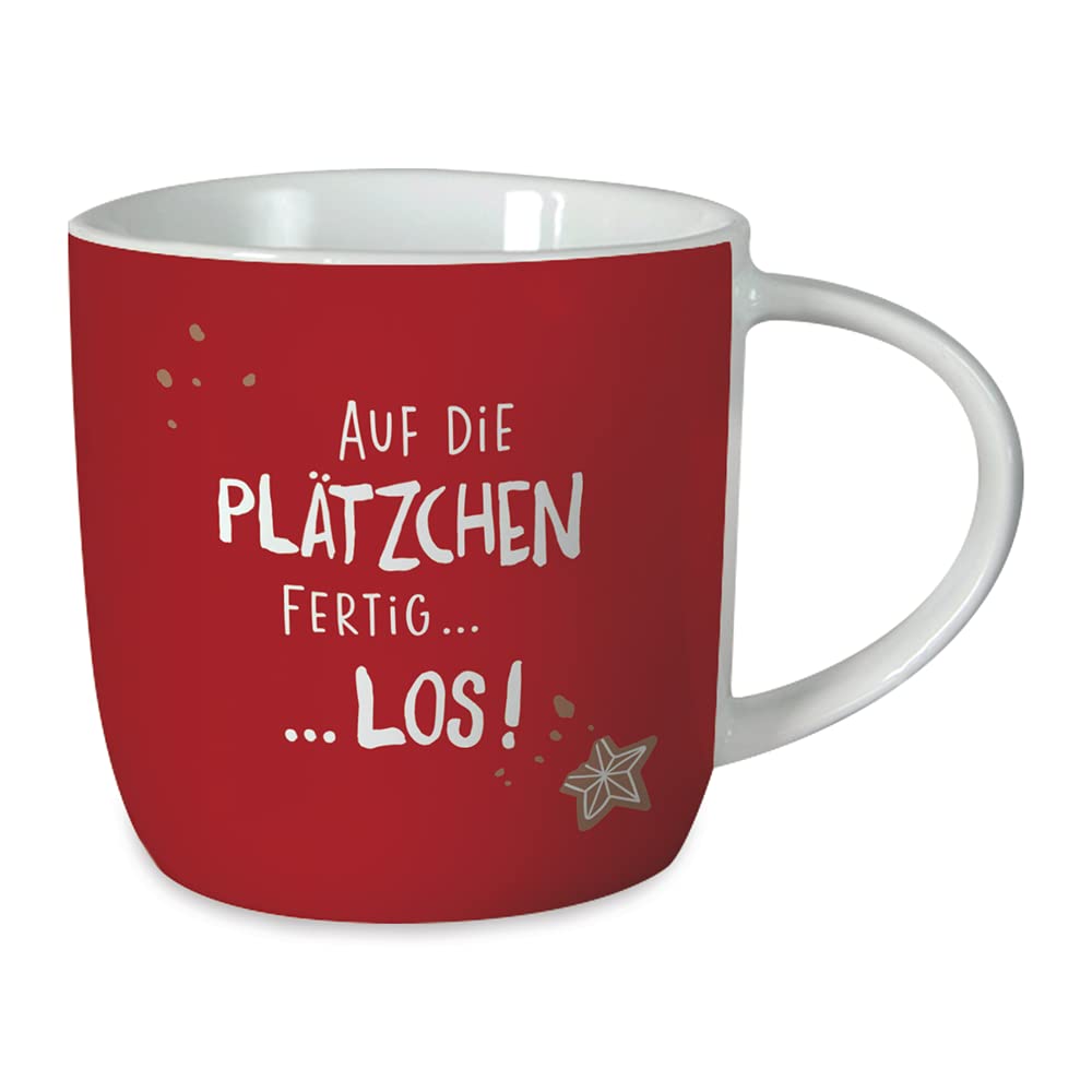 Grafik-Werkstatt Coffee Mug with Saying 300 ml | Porcelain Mug | Ready, set, bake!