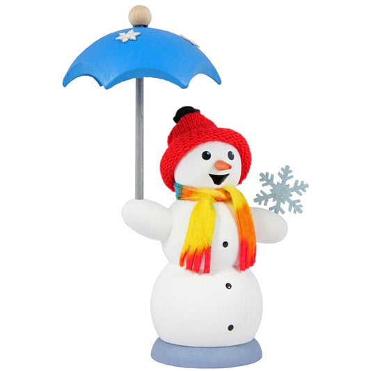 Kuhnert Smokerman/Incense Figurine Made of Wood - Snowman in Various Designs - Approx. 13 cm - Made in Germany