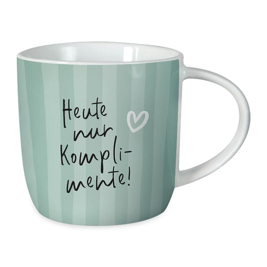 Graphic Workshop Coffee Mug with Saying 300 ml | Porcelain Mug | Only Compliments Today!