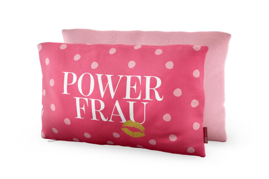 La Vida Cotton Cushion, "Powerfrau" (Strong Woman), Rectangular, 40 x 25 cm
