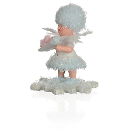 Kuhnert Woodturning Snowflake with Baby Girl - 5 cm