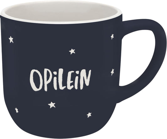 Sheepworld Tasse Mug Kaffeetasse mit Gravur Omilein / Opilein Kaffee Tee Steinzeug