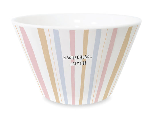Grafik-Werkstatt Werkstatt Müsli-Schale | mit Echtgold | Porzellan | Nachschlag bitte