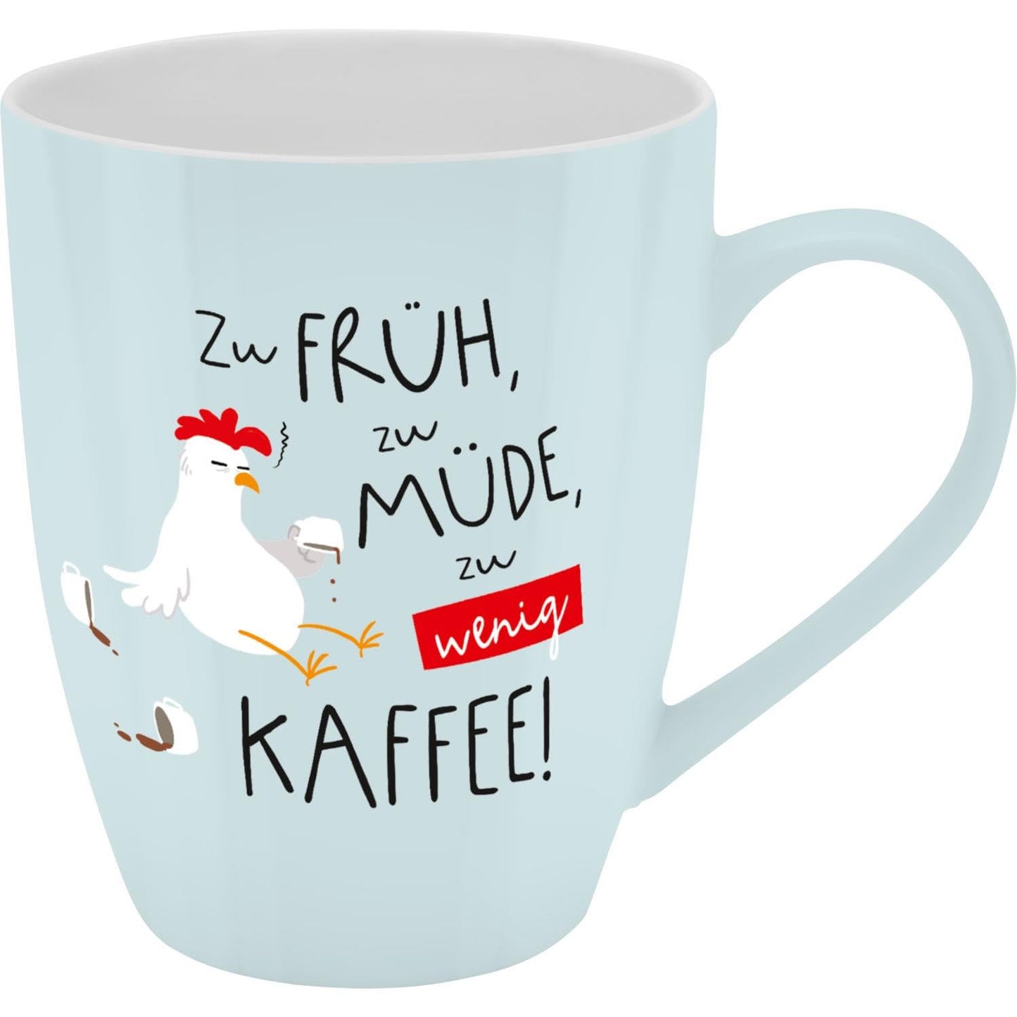 GRUSS & CO Tazza con motivo "Zu wenig Kaffee" (Troppo poco caffè) | Tazza con scritta, Porcellana New Bone China, 35 cl, con fascetta regalo | Regalo divertente, compleanno | 74211
