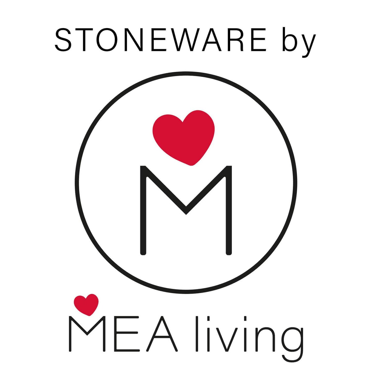 Mea-Living STONEWARE Set L polar white, with mug, plate and spoon, handmade stoneware, dessert plate, beautiful handmade tableware