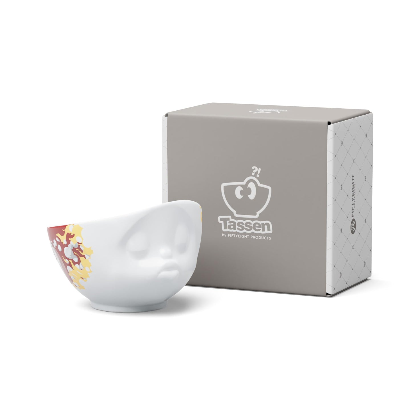 FIFTYEIGHT PRODUCTS / Ciotola, Edizione Speciale "Bacio" (Porcellana, 500 ml, Rosso - Focoso, Made in Germany)