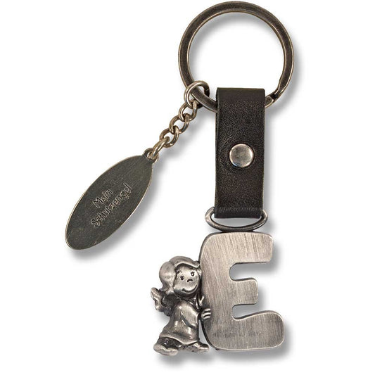 Guardian Angel Keychain Letter E
