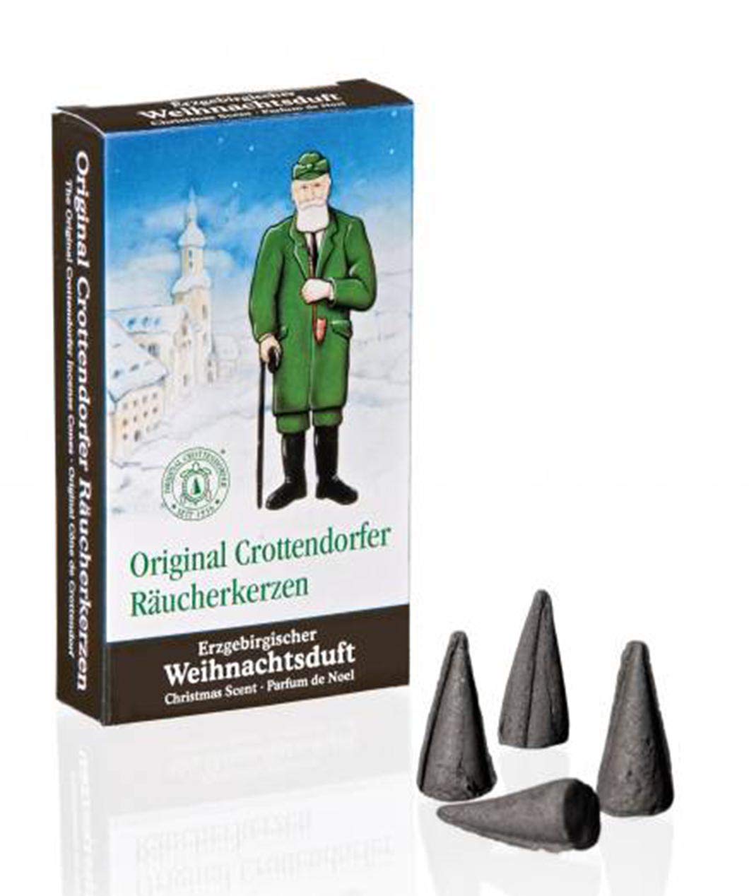 Original Crottendorfer Räucherkerzen 10x 24 PZ (Profumo natalizio dei monti Metalliferi, confezione da 10)