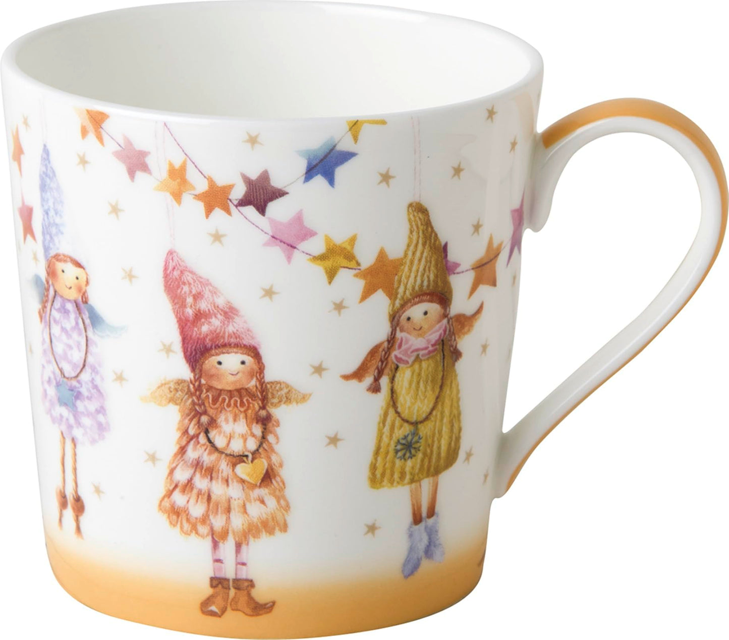 YOUR - BOJ 1055157 - Coffee Mug, Handmade Dolls, Dolls, Pink, Porcelain, Bone China, 9cm x 9cm, dishwasher and microwave safe, 350ml