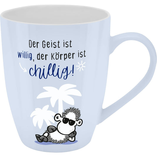 Sheepworld Becher mit Spruch | 350ml | Motiv "Chillig"