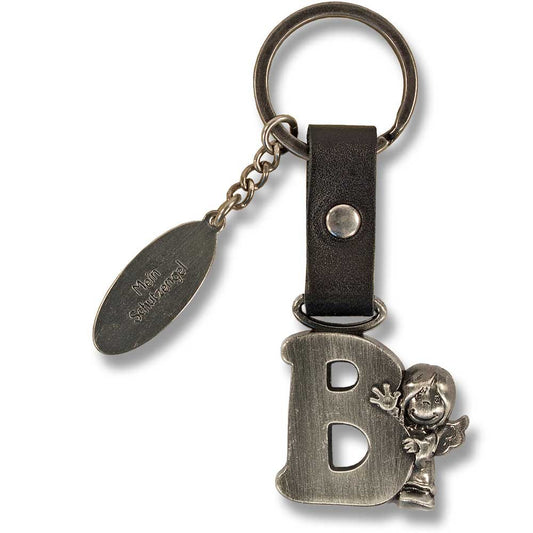 Guardian Angel Keychain Letter B