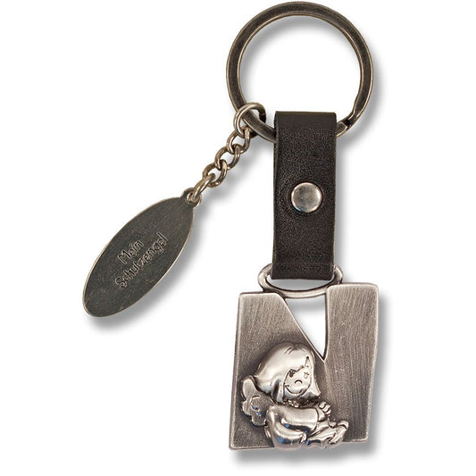 Guardian Angel Keychain Letter N