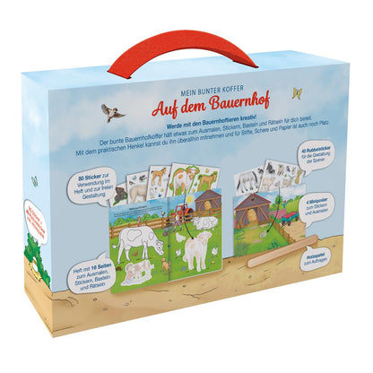 TRÖTSCH - Activity Case My Colorful Farm Case | Case with a game and coloring book, sticker pages and mini-posters | From 3 ... Educational toy Travel companion Play case [Other accessories] [Aug 28, 2025] Trötsch Verlag GmbH & Co. KG