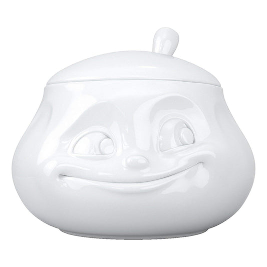 FIFTYEIGHT PRODUCTS / Cups / Sugar bowl "Sweet" (Porcelain, 11.2 x 11.3 x 11.2 cm, white, Made in Germany)