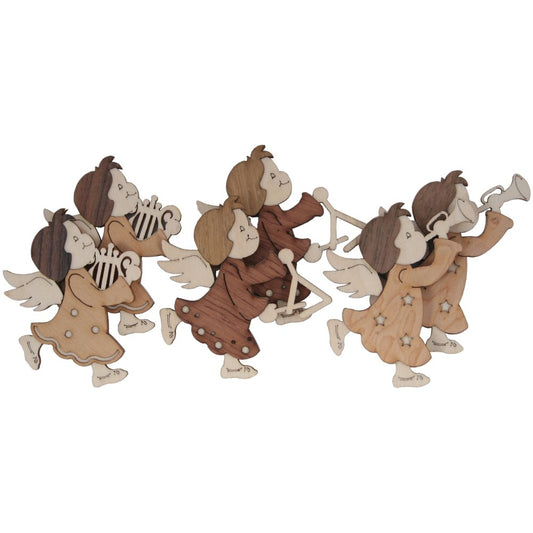 Kuhnert - Decorative Pendants / Tree Ornaments - Motif: "Little Angels" in a Set of 6 - Made in Germany