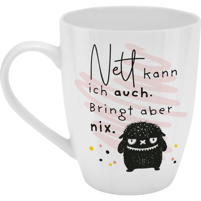 Sheepworld Becher mit Spruch | 350ml | Motiv "Nett kann ich auch..."