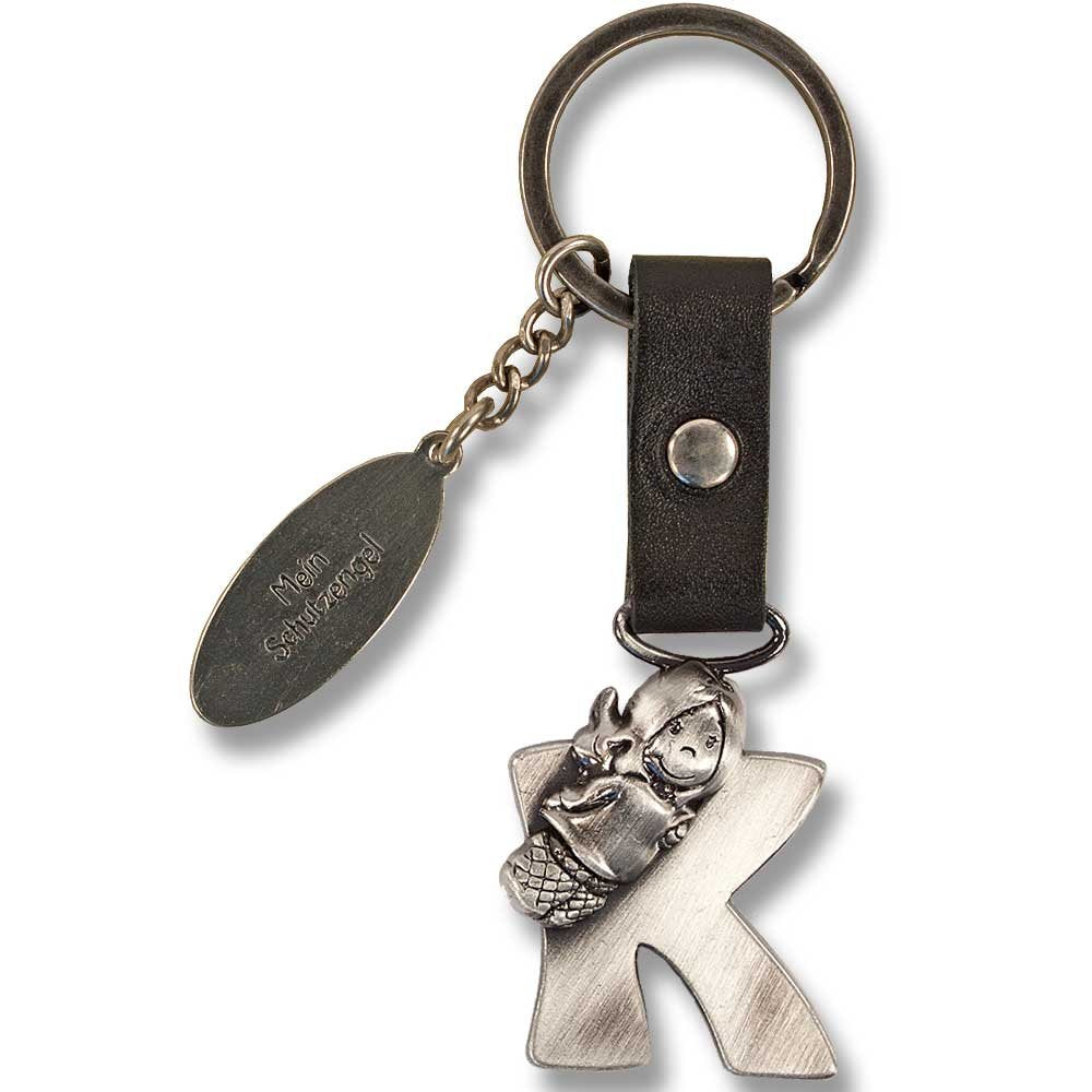 Guardian Angel Keychain Letter K