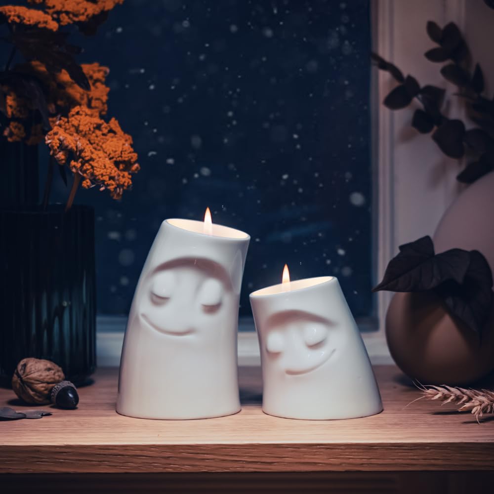 FIFTYEIGHT PRODUCTS / Mugs / Kerzenschmusie "Cuddly" (large candle holder, white, Made in Germany)