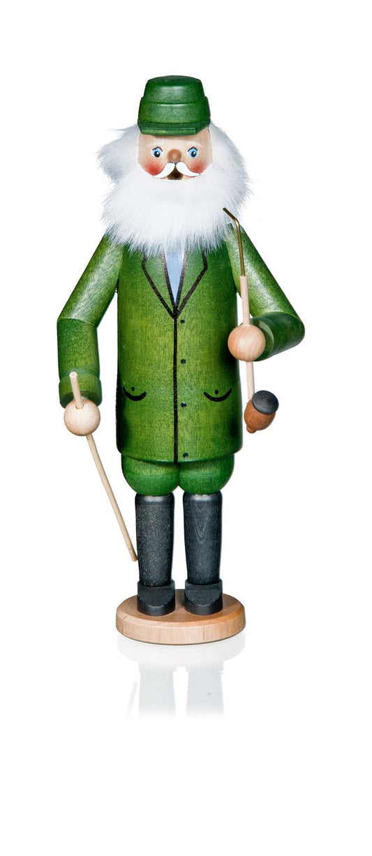 Crottendorfer Original Räuchermann - Räucherfigur traditonell in grün aus dem Erzgebirge- ca. 23 cm -