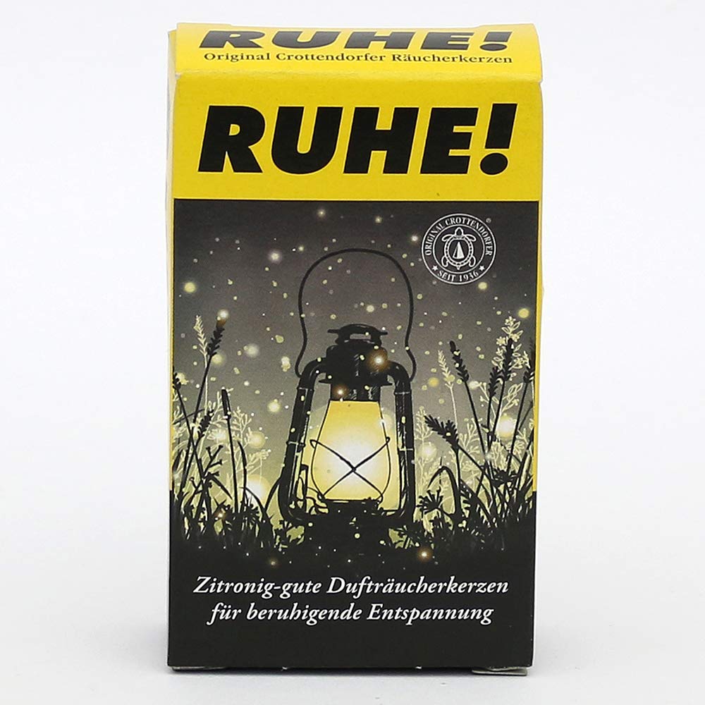 Crottendorfer Räucherkerzen zitronig Gute Dufträucherkerzen Ruhe schwarz, Größe XL, 4 Stück