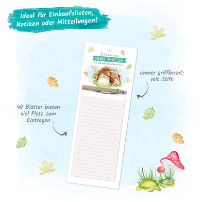 Trötsch Notepad with Pen and Magnet Forest Friends: Notepad Gift Gift Idea Reminder Memo Pad [Other Accessories] [Apr 27, 2023] Trötsch Verlag GmbH & Co. KG