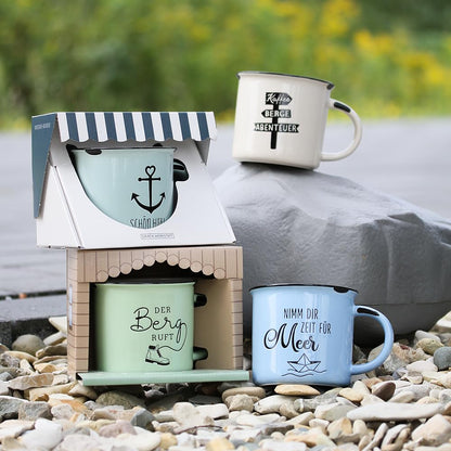 Vintage coffee mug | Ceramic gift mug | 400 ml | Maritime